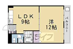 桂川Terrace 1LDKの間取図画像