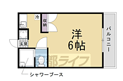 カーサ桃山 1Kの間取図画像