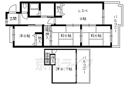 乾マンション 4LDKの間取図画像