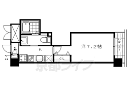 エステムプラザ東山邸 1Kの間取図画像