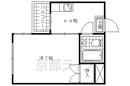 NO3エスパストランキル 1Kの間取図画像
