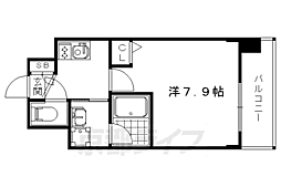 ベラジオ京都西院ウエストシティ2 1Kの間取図画像