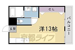 コーポよざ ワンルームの間取図画像