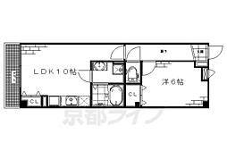 ディアコート積み木 1LDKの間取図画像