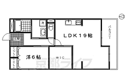 シャトレ月輪 1LDKの間取図画像