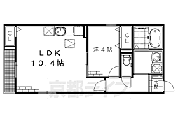 フォーリーフクローバー 1LDKの間取図画像