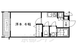 ベラジオ京都高台寺 1Kの間取図画像