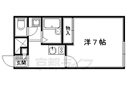 レオパレス平野 1Kの間取図画像
