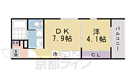 ACERO醍醐 1DKの間取図画像