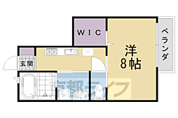 カーサ・ミア 1Kの間取図画像
