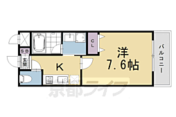 ベラジオ京都西院ウエストシティ 1Kの間取図画像