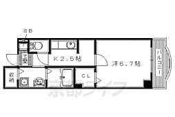 クノスペン 1Kの間取図画像