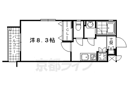 ベラジオ京都高台寺 1Kの間取図画像