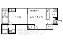 グランコート八反畑 1LDKの間取図画像