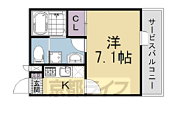 フェリーチェ鑓屋町 1Kの間取図画像