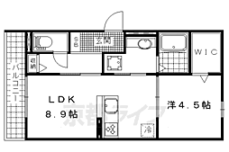 セジュール石田森南 1LDKの間取図画像