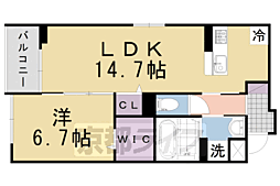 エスポワールV 1LDKの間取図画像
