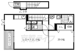 フラワータウンフェイジョア 1LDKの間取図画像