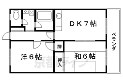 ケイチョウマンション 2DKの間取図画像