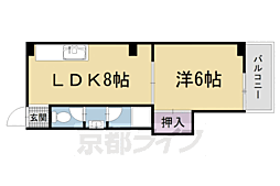 柳風館 1LDKの間取図画像