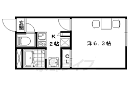 レオパレスメゾンジュラク 1Kの間取図画像