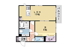 シャーメゾンコジマ 1LDKの間取図画像
