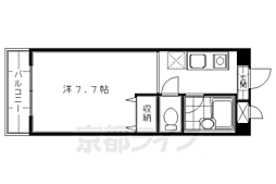 グレイスエビヤ 1Kの間取図画像