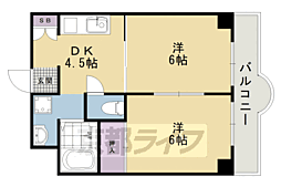 エスポワール峯 2DKの間取図画像