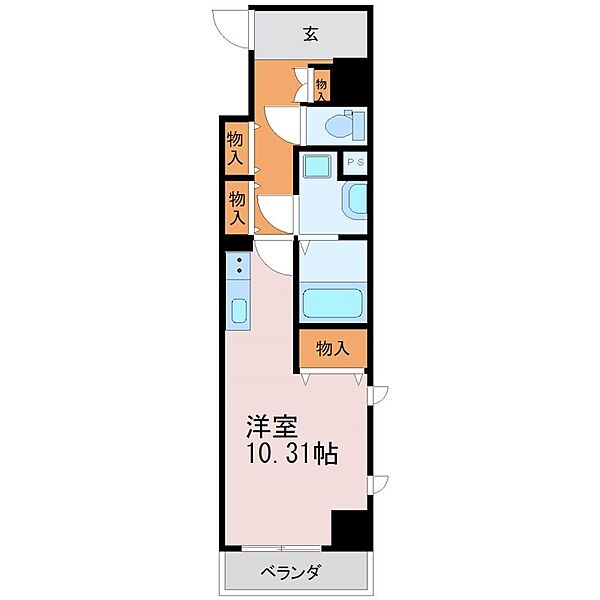 ラミューズ宇都宮 601｜栃木県宇都宮市元今泉１丁目(賃貸マンション1R・6階・35.87㎡)の写真 その2