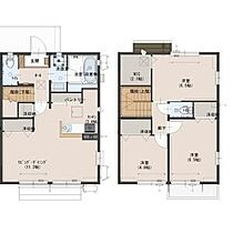 SUNSET MALL A 101 ｜ 栃木県下野市緑１丁目10-3（賃貸テラスハウス3LDK・--・85.50㎡） その2