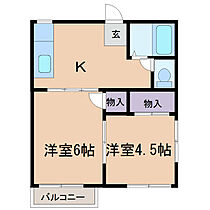 和気ハイツB棟 201 ｜ 栃木県宇都宮市双葉２丁目10-43（賃貸アパート2K・2階・34.00㎡） その2