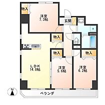 アマルフィーノ 905 ｜ 栃木県宇都宮市大寛２丁目5-12（賃貸マンション3LDK・9階・80.34㎡） その2