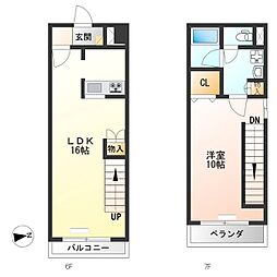 ロイヤル金信4 1LDKの間取図画像