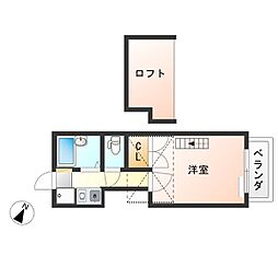 東武宇都宮レジデンス 1Kの間取図画像