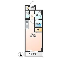 IRIC ワンルームの間取図画像