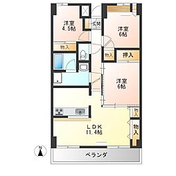 エクセレンス今泉 3LDKの間取図画像