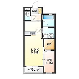 フォーリア 1SLDKの間取図画像