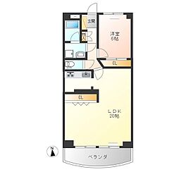 ネオニシキ 1LDKの間取図画像