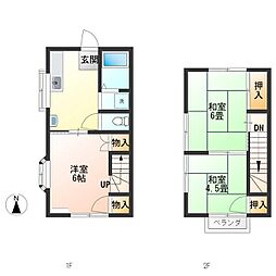 鈴木ハイツ 3Kの間取図画像