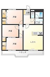 御幸パークマンション 3LDKの間取図画像