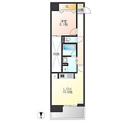 S-FORT宇都宮 1LDKの間取図画像
