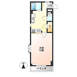 アバンティ 1Kの間取図画像