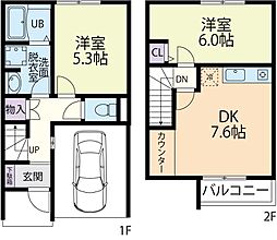 Gentry III番館 2DKの間取図画像