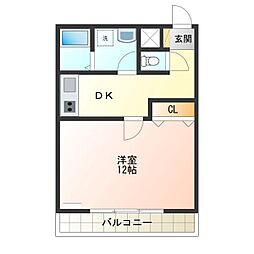 プレステージa 1DKの間取図画像