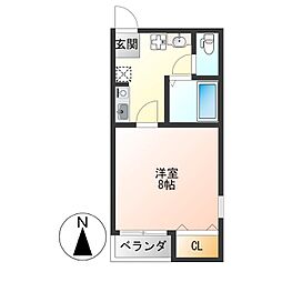 ArrowState2 1Kの間取図画像