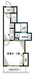 ABBEY ROAD 3階1Kの間取り