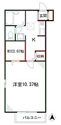 オリビエ中野 1階1Kの間取り