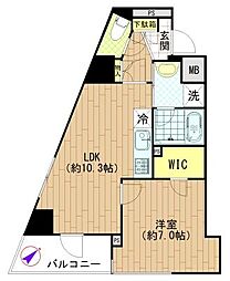 アリーチェ中落合 1LDKの間取図画像