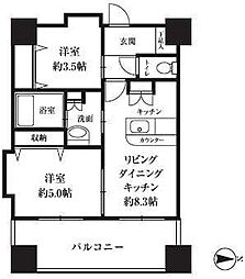 HF西新宿レジデンスWEST 1SDKの間取図画像