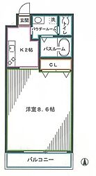 ベネチアーノ 1Kの間取図画像